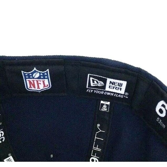 New Era - NFL Denver Broncos Snapback Hat - Navy Blue - Inner Embroidery -6 5/8" - Picture 7 of 8